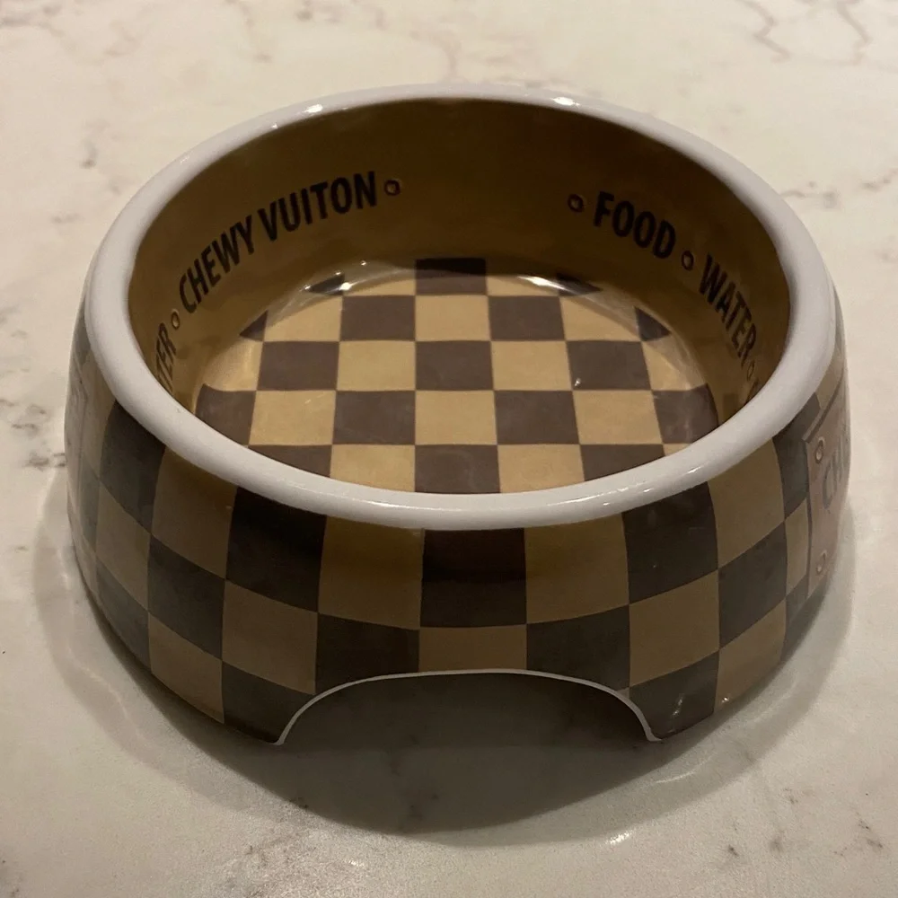 Chewy Vuiton Paris Pet Bowl